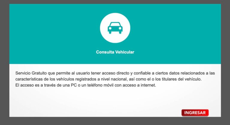 Consulta SUNARP En Línea - Consulta Vehicular - 2023 | TodoEnPeru